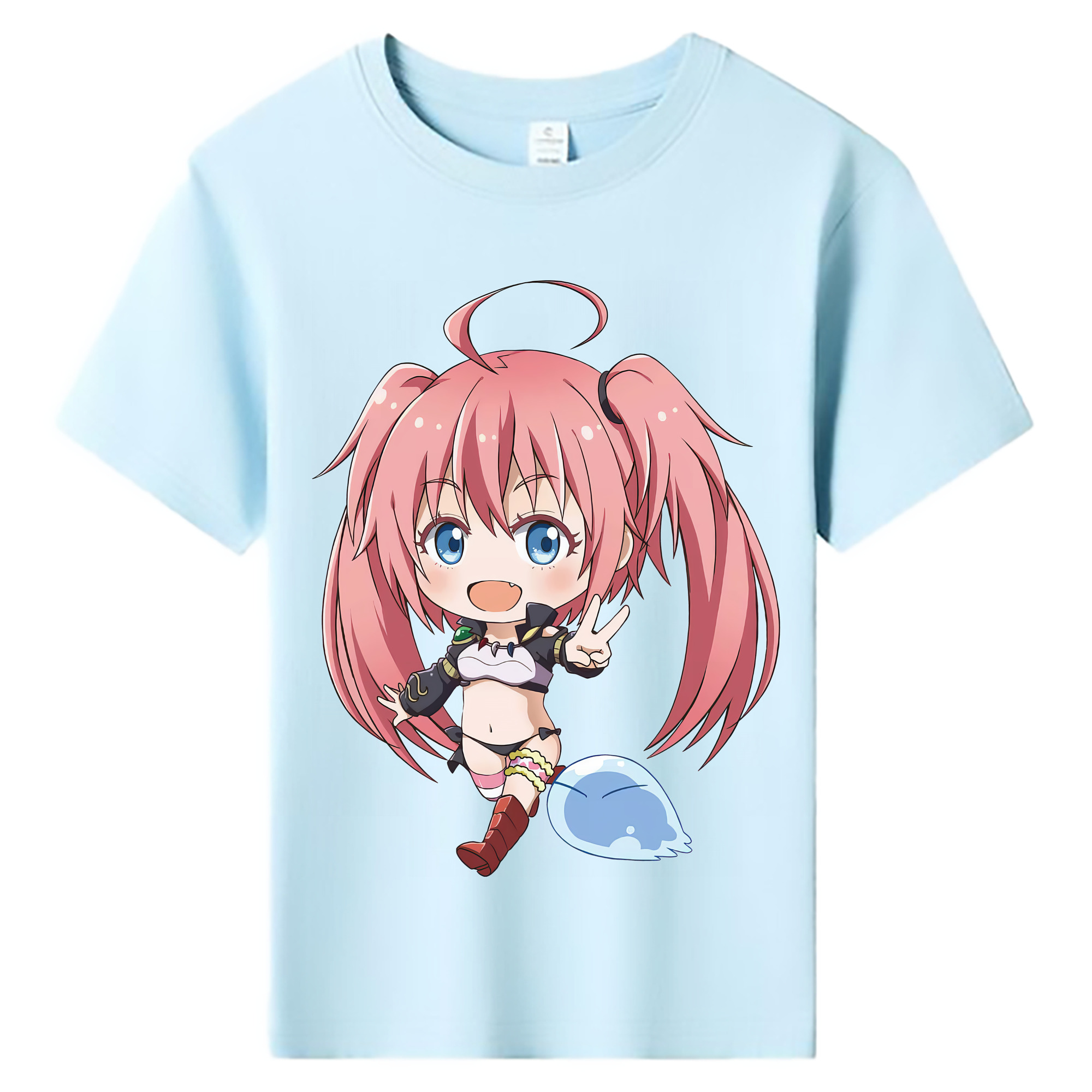 （画像用） 転スラ Regarding Reincarnated to Slime 綿100％キッズTシャツ（フロントプリント）